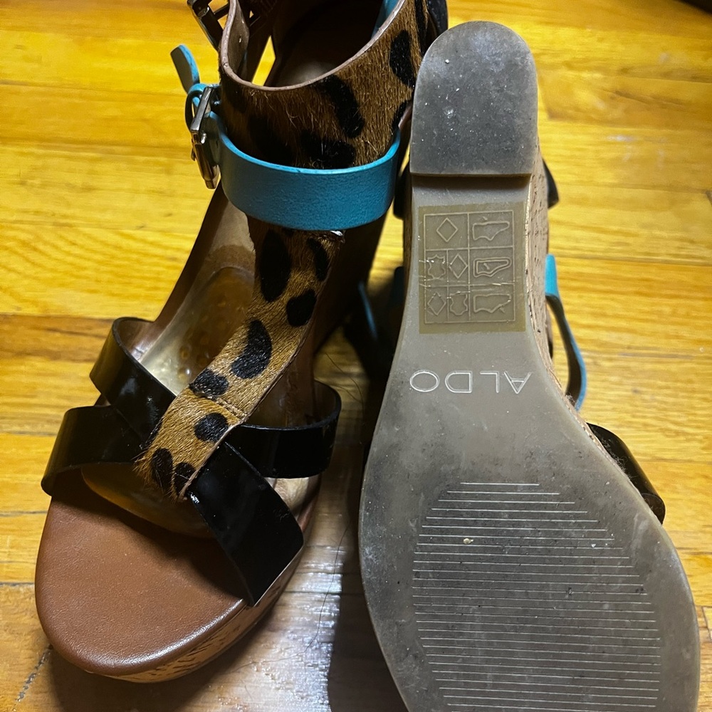 Aldo BAJA- Multicolor Wedge Sandals - Picture 5 of 6